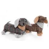 Tweed Sausage Dog Doorstop