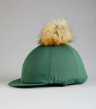 Jersey Hat Silk with Faux Fur Pom Pom