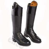 Amelia Kids Patent-Top Riding Boots