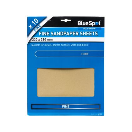 10pce Fine Sandpaper Sheets
