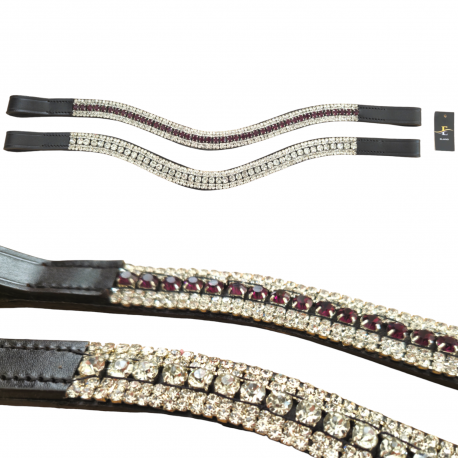 5-Row Wave Crystal Browband