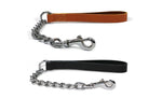 Leather Extra Heavy Chain Lead 50cm