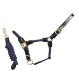 Rope Leather Headcollar and Leadrope