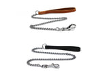 Leather Chain Lead Tan 80cm