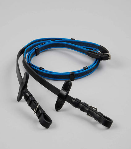 Mineo Pony Continental Reins - Blue/Black