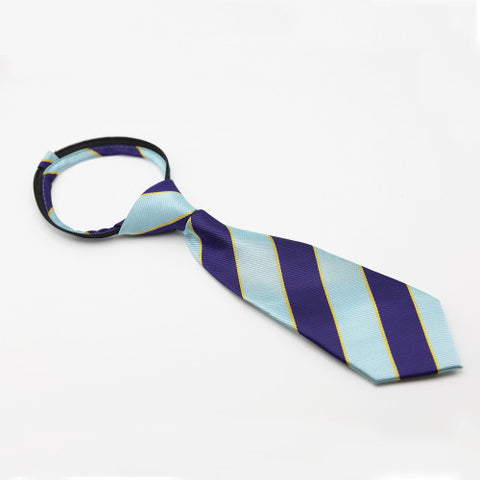 Equetech Junior PC Striped Ready-Tied Zipper Tie