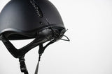 Rhinegold Vented Jockey Skull-With Laced Adjustable Harness- BSI PAS015:2011 / EN1384:2023