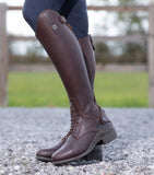 Vallardi Ladies Leather Field Tall Riding Boot UK 4 WIDE BROWN