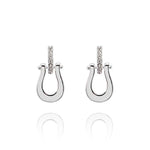 Horseshoe Silver Plated Earrings
