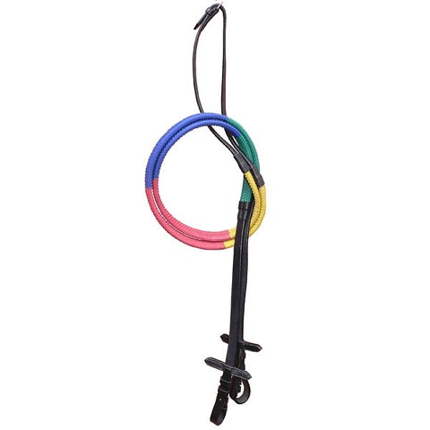 Multicoloured Rubber Covered Training Reins