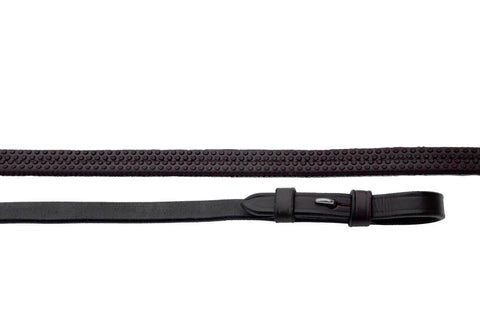 English Leather Rubber Covered Reins - Child's Length