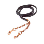 Equestrian Leather Lead and Twin Chain