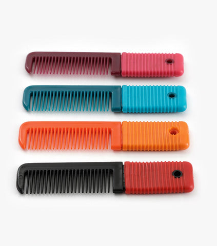 Plastic Mane Comb with Handle - Small