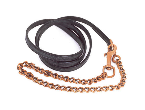 Equestrian Leather Lead and Chain